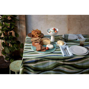 Linen Sateen Landscape Blue & Green Napkin, Set of 4