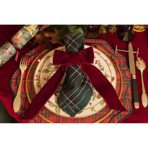 Wine Velvet Bow, Set of 4