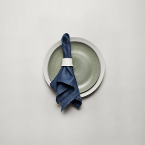 Linen Sateen Blue Placemat, Set of 4