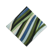 Load image into Gallery viewer, Linen Sateen Landscape Blue &amp; Green Napkin, Set of 4