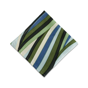 Linen Sateen Landscape Blue & Green Napkin, Set of 4