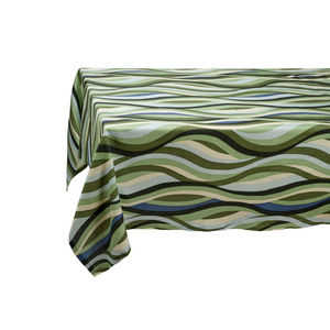 Linen Sateen Landscape Blue & Green Napkin, Set of 4