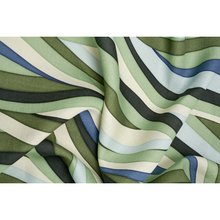 Load image into Gallery viewer, Linen Sateen Landscape Blue &amp; Green Tablecloth