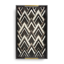 Load image into Gallery viewer, Deco Noir Large Rectangular Tray