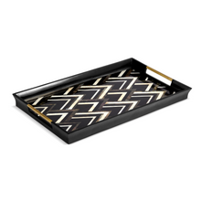 Load image into Gallery viewer, Deco Noir Large Rectangular Tray