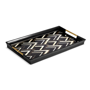 Deco Noir Large Rectangular Tray