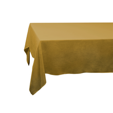 Load image into Gallery viewer, Linen Sateen Mustard Tablecloth