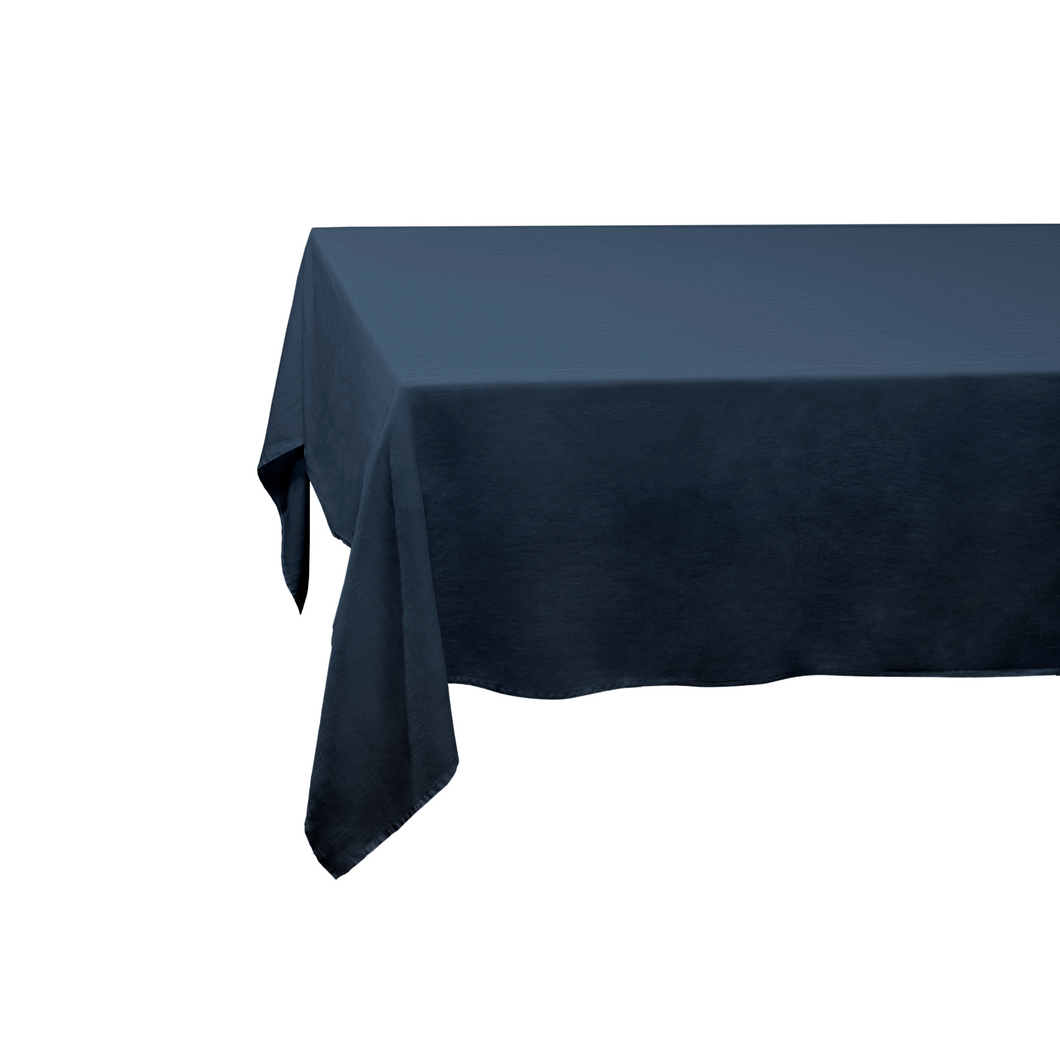 Linen Sateen Blue Tablecloth