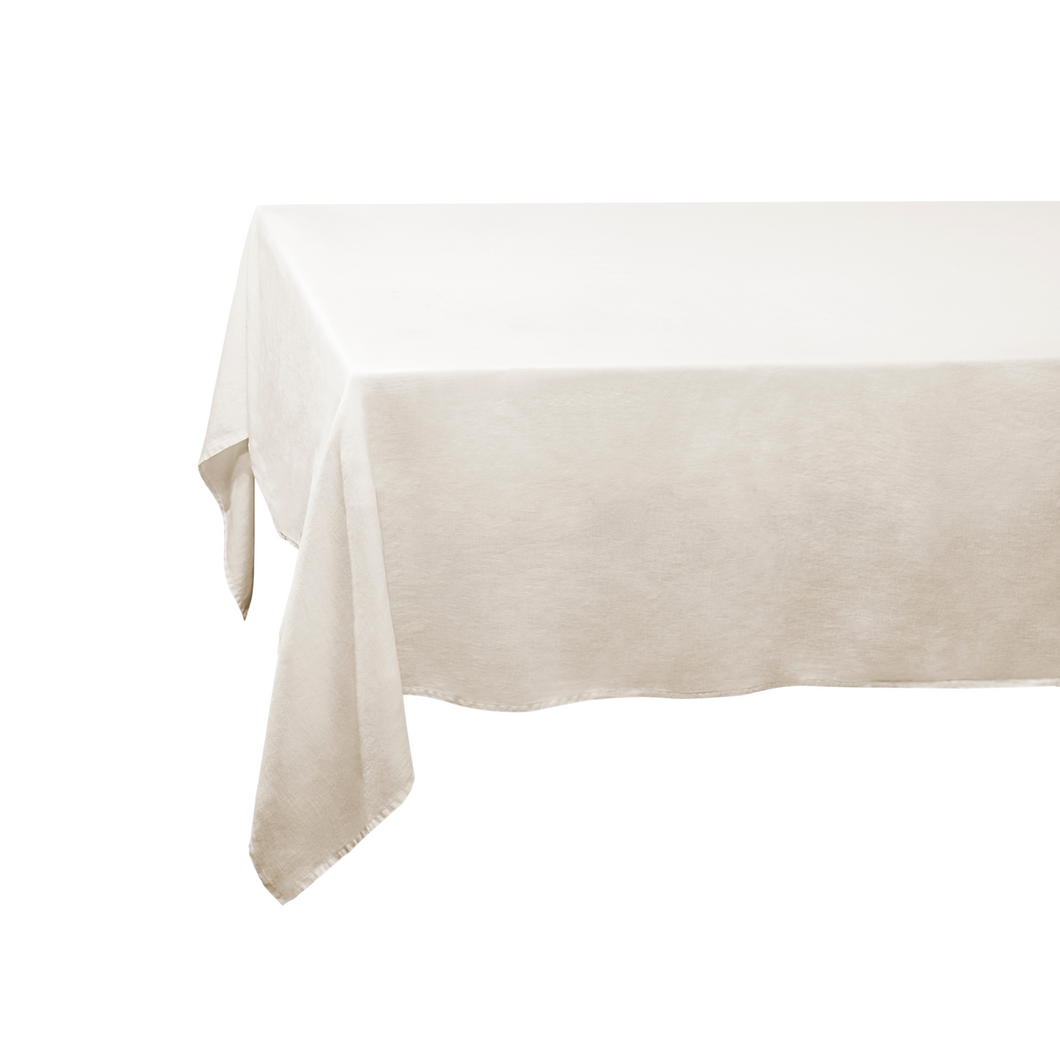 Linen Sateen Ecru Tablecloth