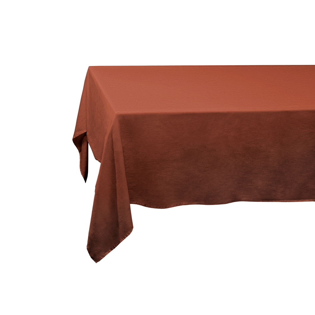 Linen Sateen Brick Tablecloth