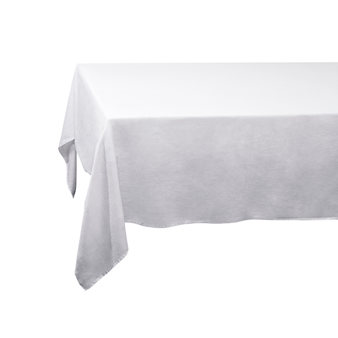 Linen Sateen White Tablecloth