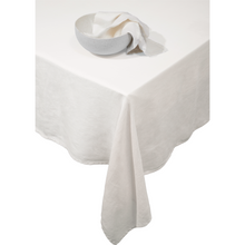 Load image into Gallery viewer, Linen Sateen Ecru Tablecloth