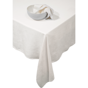 Linen Sateen Ecru Tablecloth