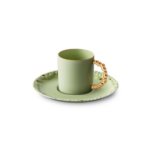 Haas Mojave Matcha & Gold Espresso Cup & Saucer