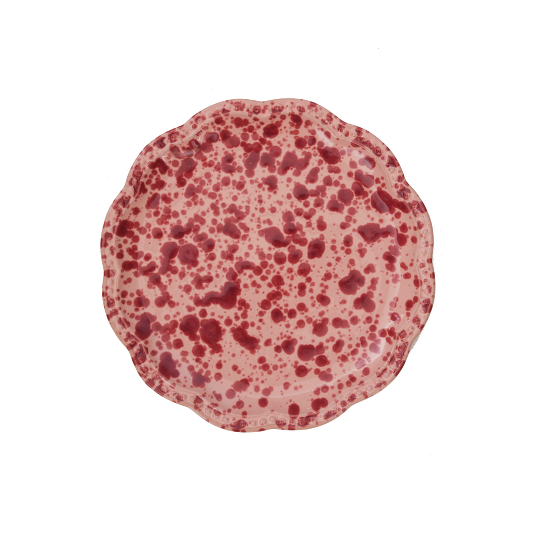 Speckled Pink Fruit Plate