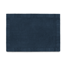 Load image into Gallery viewer, Linen Sateen Blue Tablecloth