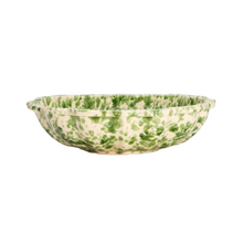 Load image into Gallery viewer, Speckled Green &amp; White Serving Bowl