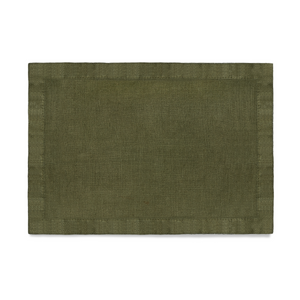 Linen Sateen Olive Placemat, Set of 4