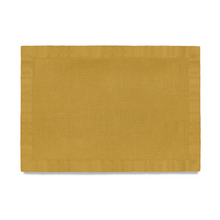 Load image into Gallery viewer, Linen Sateen Mustard Placemat, Set of 4