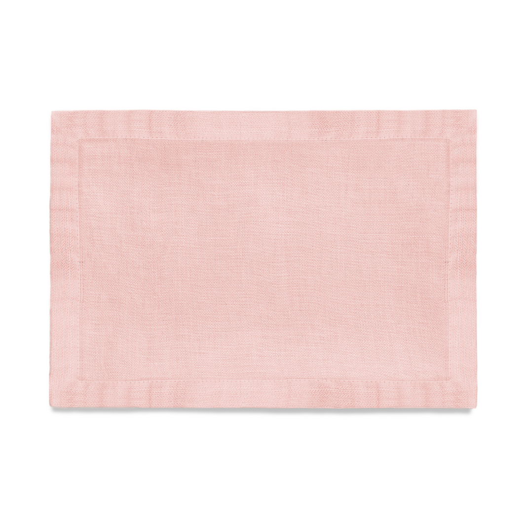 Linen Sateen Light Pink Placemat, Set of 4