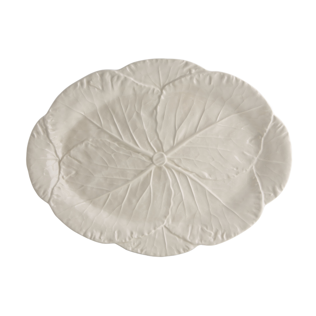 Cabbage Cream Large Oval Platter