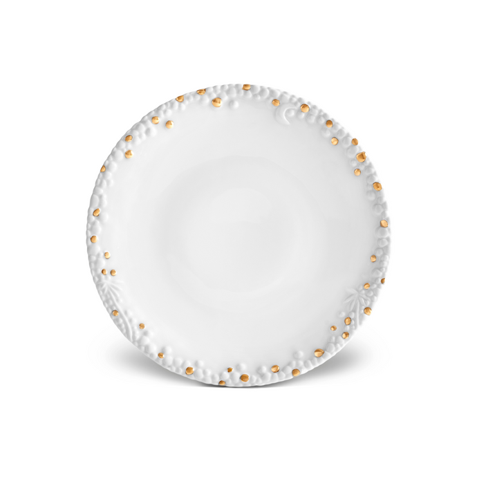 Haas Mojave White & Gold Dessert Plate