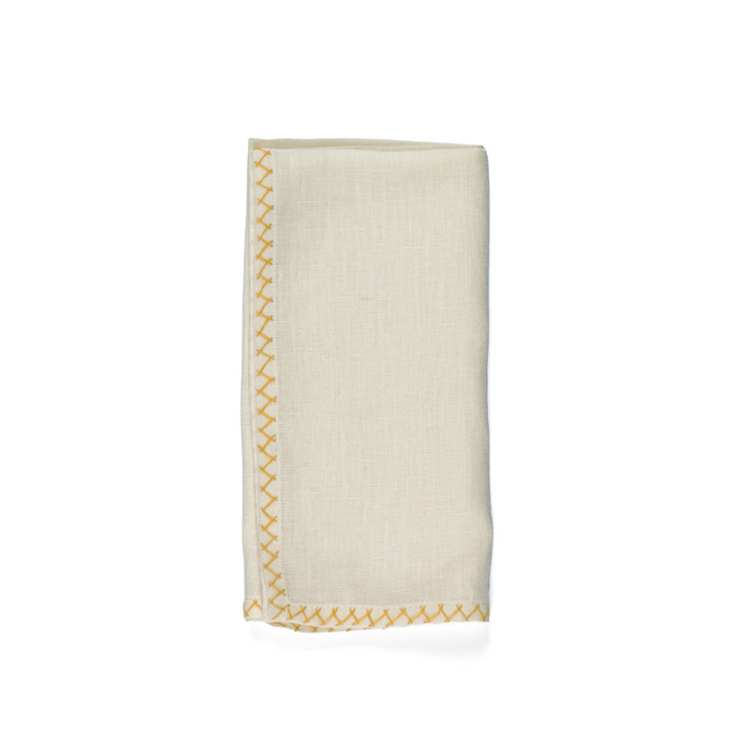 Zig Zag Amber Napkin, Set of 4