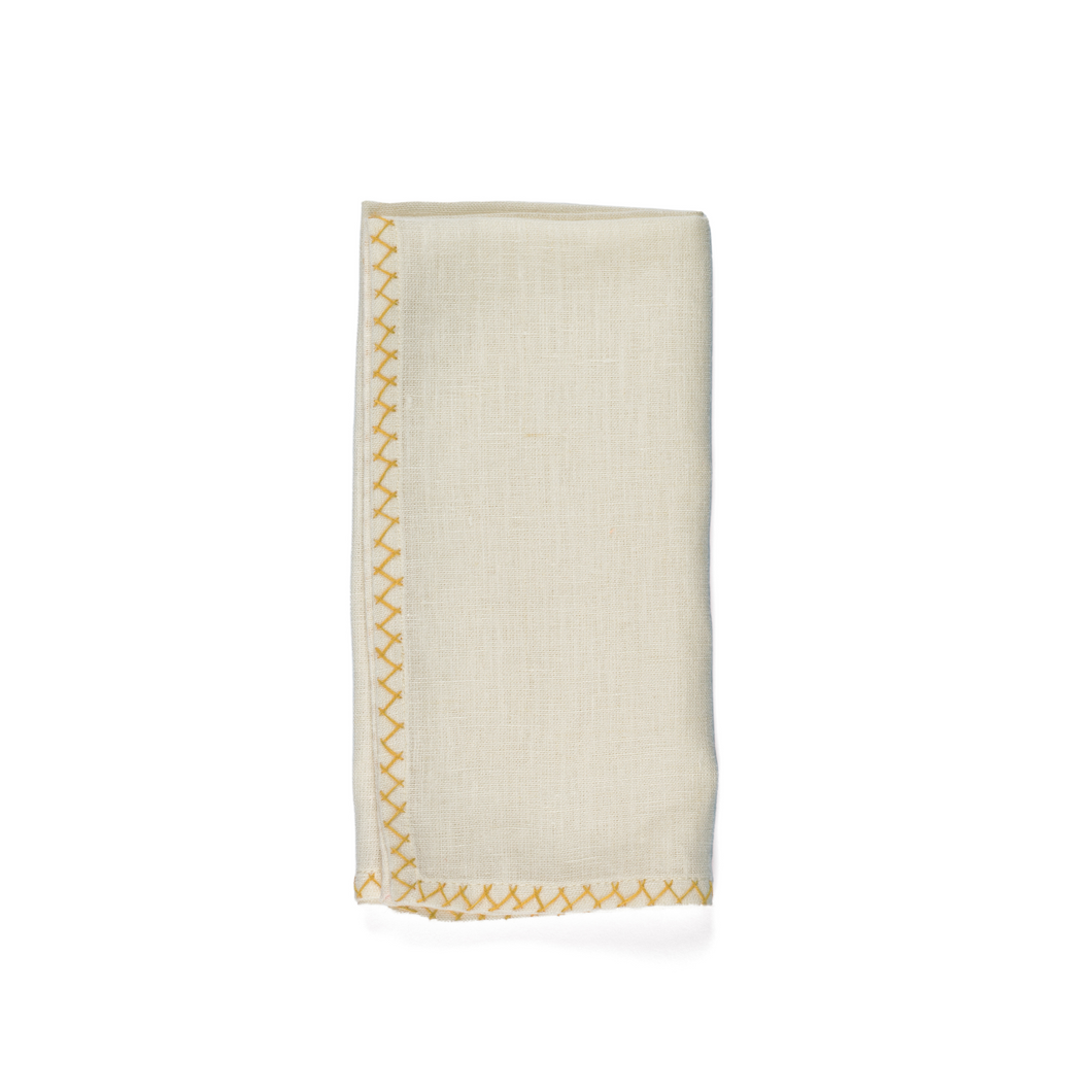 Zig Zag Amber Napkin, Set of 4