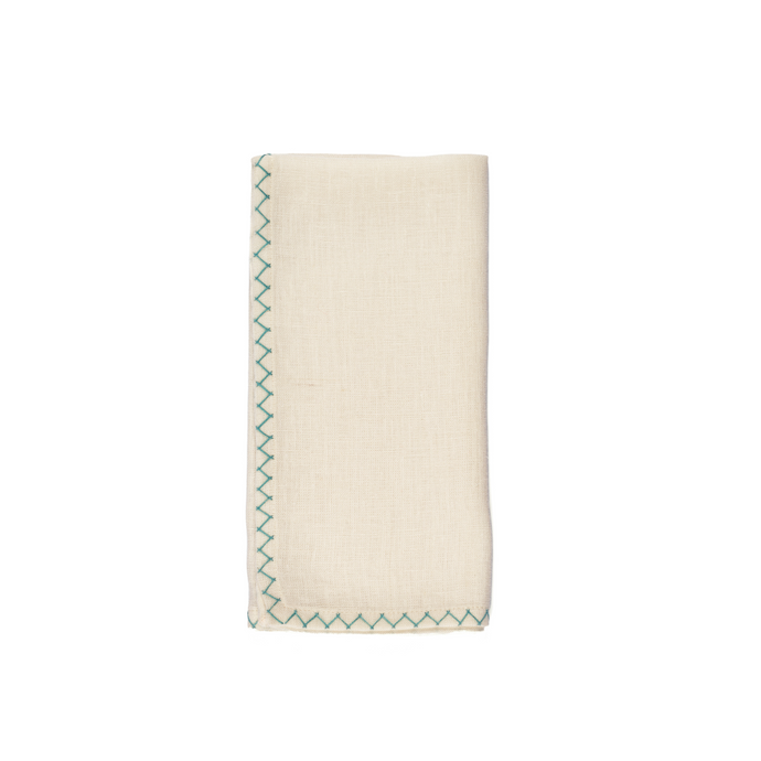 Zig Zag Aqua Napkin, Set of 4