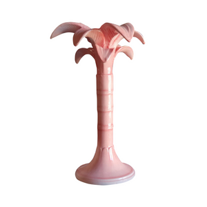 Medium Pink Palm Tree Candlestick
