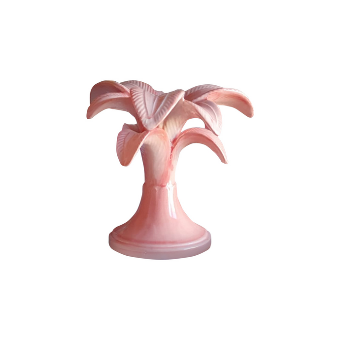 Small Pink Palm Tree Candlestick