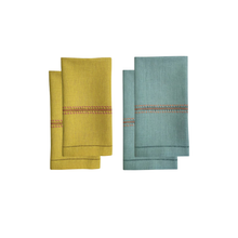 Load image into Gallery viewer, Cherry Blossom Amber &amp; Teal Guest Towels, Curated Set
