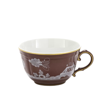 Load image into Gallery viewer, Oriente Italiano Castagna Tea Cup &amp; Saucer, Set of 2
