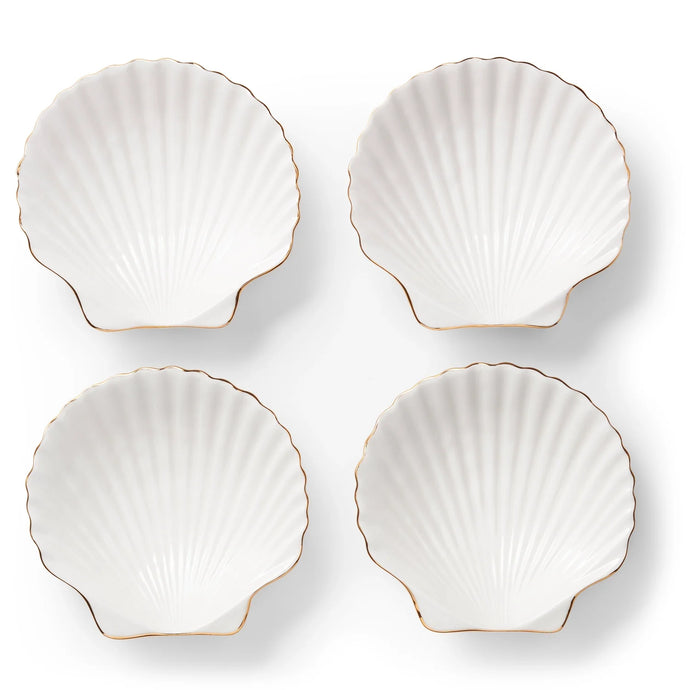 Shell Appetizer Plates, Set of 4