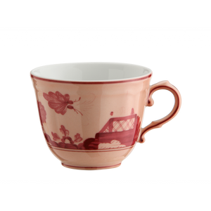 Oriente Italiano Vermiglio Tea Cup & Saucer, Set of 2