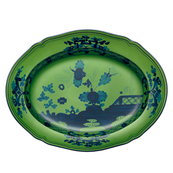 Oriente Italiano Malachite Large Oval Platter