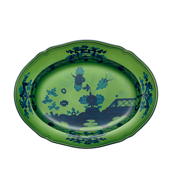 Oriente Italiano Malachite Medium Oval Platter