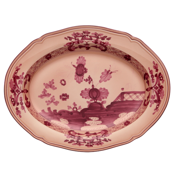 Oriente Italiano Vermiglio Oval Platter
