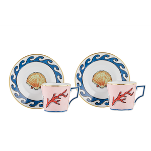 Il Viaggio Di Nettuno Coffee Cup & Saucer, Set of 2