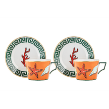 Load image into Gallery viewer, Il Viaggio Di Nettuno Coffee Cup &amp; Saucer, Set of 2