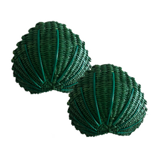 Load image into Gallery viewer, Caracol Green Napkin Rings, Set of 6