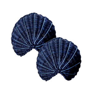 Caracol Navy Napkin Rings, Set of 6
