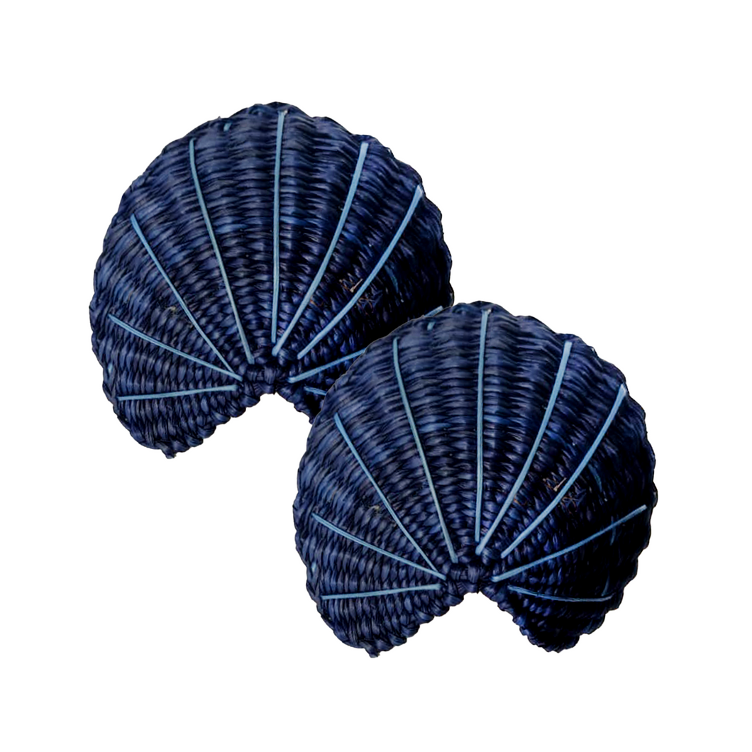 Caracol Navy Napkin Rings, Set of 6