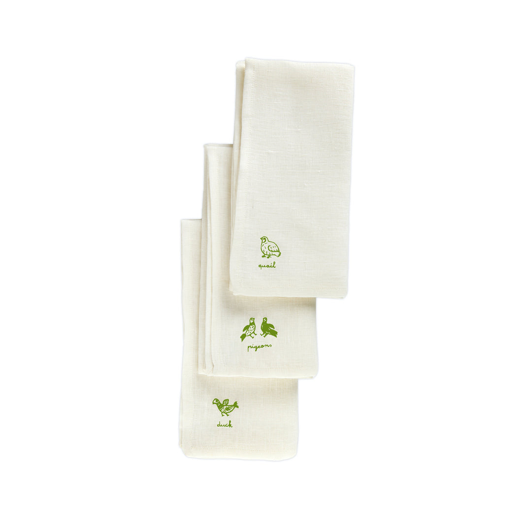 Bird Napkin, Set of 3