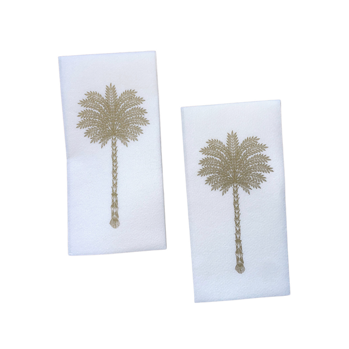 Gold Palm Disposable Hand Towels, Set of 12