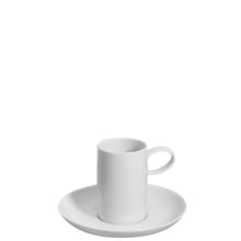 Load image into Gallery viewer, Domo White Coffee Cup &amp; Saucer, Set of 4