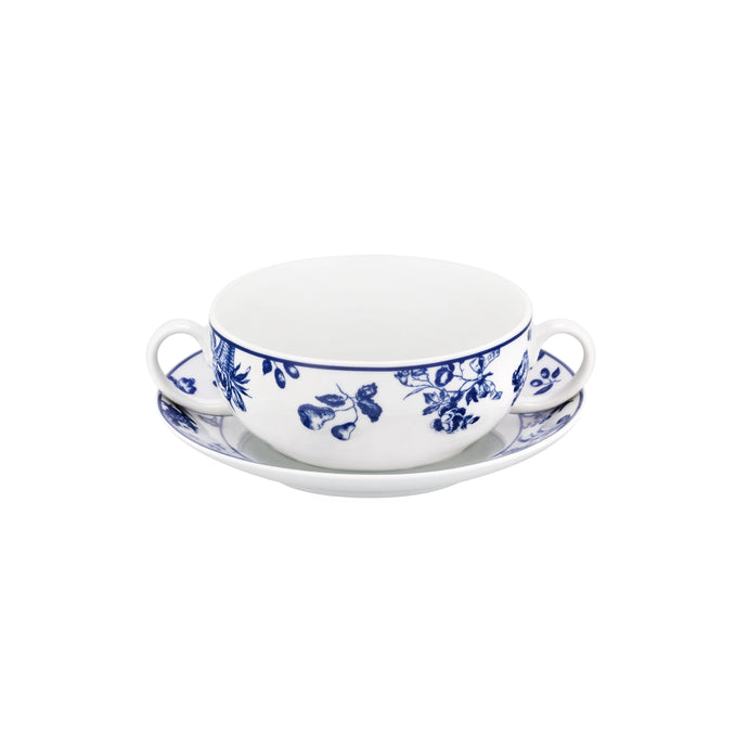 Chintz Azul Consomme Cup & Saucer, Set of 2