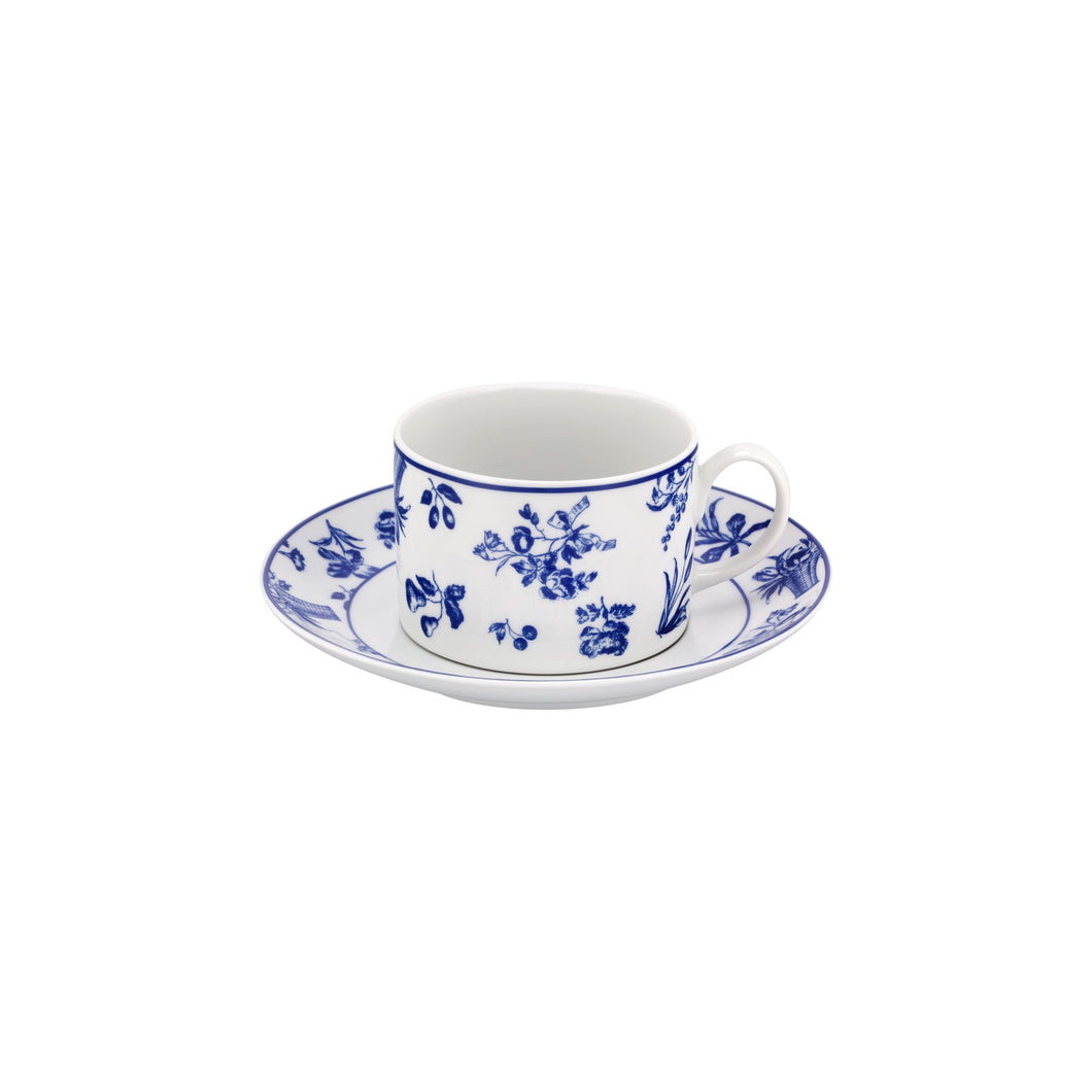 Chintz Azul Tea Cup & Saucer, Set of 4