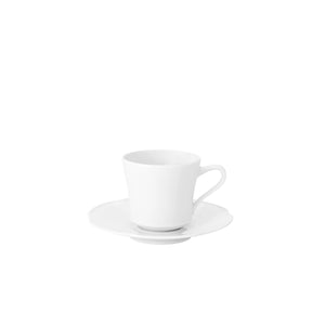 Crown White Coffee Cup & Saucer, Set of 4