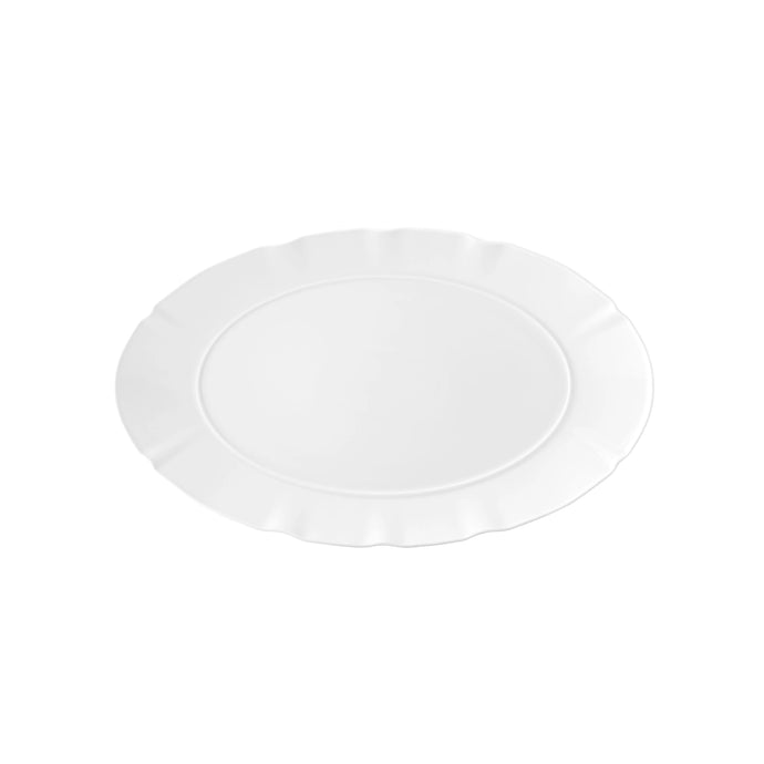 Crown White Oval Platter